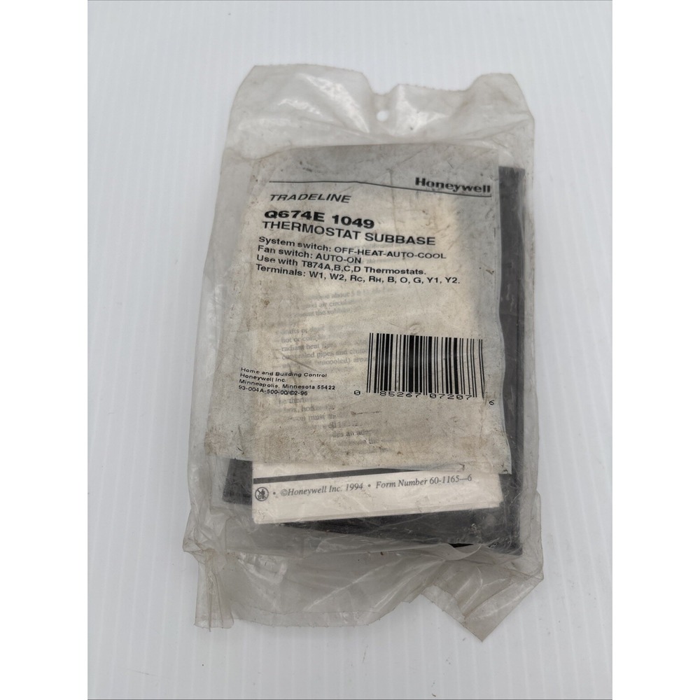 Honeywell Thermostat Subbase Model # Q674E1049 New